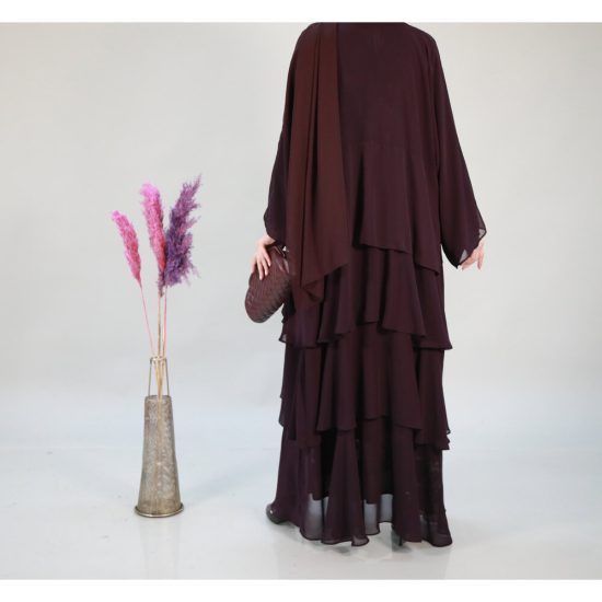 Salaş Kesim Kat Kat Abaya - Görsel 4